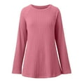 thumbnail image 5 of EDFBUYKRS Fall Shirts Womens Tops Long Sleeve Print Loose Blouse S, 5 of 5