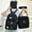 Black, variant on pstuiky Backpack with Lunch Bag, Primary and Secondary School Backpack for The Start Of The School Season Four Piece Set with Large Capacity Canvas Backpack College Style Backp