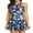 Blue Print, variant on Women One Piece Swimsuits with Skirt High Neck Plunge Mesh Bathing Suit Modest Tummy Control Monokini Swim Dress