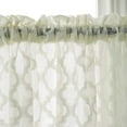 thumbnail image 2 of Nvzi Cenefa de encaje para cortina de cocina, diseño de mosaico marroquí, cenefa corta para café, bolsillo para barra, cortinas pequeñas para ventanas, 1 panel (51" x 16", blanco), 2 of 3