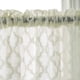 thumbnail image 2 of Nvzi Cenefa de encaje para cortina de cocina, diseño de mosaico marroquí, cenefa corta para café, bolsillo para barra, cortinas pequeñas para ventanas, 1 panel (54" x 24", blanco), 2 of 3