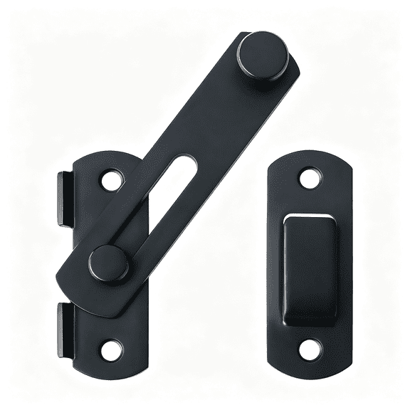 ZHZFKQ 4" Flip Latch Gate Latches,Safety Door Lock for Barn Wood Fence Sliding French Doors,Heavy Duty Sus304 Stainless Steel Gate Hardware Matte Black