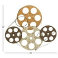 thumbnail image 4 of DecMode Multi Colored Metal Vintage Movie Reel Film Wall Decor, 4 of 14