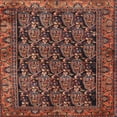 thumbnail image 1 of Ahgly Company Tapis d'Intérieur Lavable en Machine Carré Traditionnel Rouille Rose, 3 Pieds Carré, 1 of 7