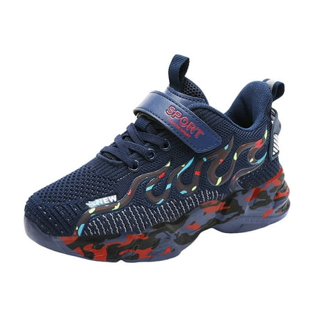 eileial Boys Girls Sneakers Toddler Sneakers Storybook Casual Walking Shoes Dark Blue 5.5-6 Years