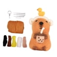 thumbnail image 4 of Juguete de peluche Capibara Perfecl, Material de fieltro de lana DIY, Proyecto hecho a mano, 4 of 8