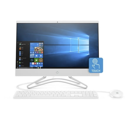 HP 22-C0030 Snow White Touch All in One PC, Intel Core i3-8130U Processor, 4GB Memory, 1TB Hard Drive, Intel UMA Graphics, Windows 10, DVD, Keyboard and (Best All In One)