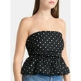thumbnail image 4 of No Boundaries Cotton Strapless Bubble Top, Women's, 4 of 5