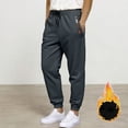 thumbnail image 2 of CONZONE Men'S Baggy Sweatpants Casual Wide Leg Fleece Sweat Pants for Men Solid Color Elastic Waist Drawstring Soft Cozy Athletic Joggers With Pockets, 2 of 5