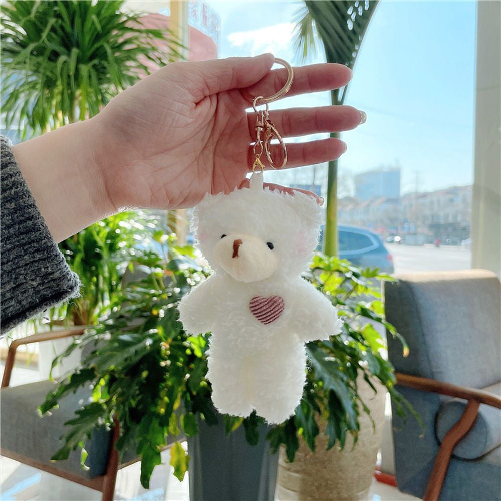 Plush Bear Keychain Mini Teddy Bear Stuffed Animal Key Ring