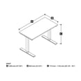 thumbnail image 2 of Bestar 24" X 48" Electric Height Adjustable Table-Color:Black, 2 of 3