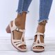 thumbnail image 4 of Moda mujer diapositiva ahueca hacia fuera cómodas sandalias de tacón alto playa zapatos casuales Wmkox8yii  hfjk78, 4 of 9