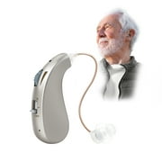 Britzgo Rechargeable Sound Amplifier for Senior with Noise Reduction,Ergonomics Design&Compact Shape(Silver)