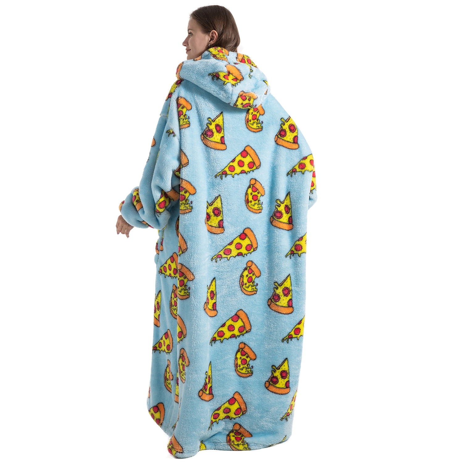 Msrlassn Extra Long Wearable Blanket Hoodie for Women Men Adults Oversized Hooded Blanket Sweatshirt, Super Soft Warm Comfortable Giant Wearable Blanket Hoodie with Big Pocket