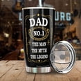 thumbnail image 3 of Dad The Man The Myth The Legend Tumbler - #1 Dad Tumbler - Dad Nutrition Facts Tumbler - Gift For Dad From Daughter, Son, Kids, Gift for Dad on Christmas - Tumbler 20oz, 3 of 6