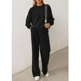 thumbnail image 5 of PRETTYGARDEN 2 Piece Sets For Women Fall Trendy Long Sleeve Sweatshirt Wide Leg Pants Loungewear Set Matching Sweatsuit, 5 of 10