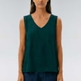 thumbnail image 2 of VOUZZA Women's Breathable V-Neck Tank Top Casual Solid Color Sleeveless Shirt Versatile Summer Shell Top Lightweight Basic Layering Blouse, 2 of 4