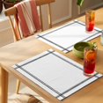 thumbnail image 4 of Solid Color Placemats Set of 4 White Place Mats Table Mats Kitchen Dining Home Outdoor Party Table Decoration, 4 of 9