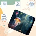 thumbnail image 3 of FeBohao Funny Mouse Pad Mat for Laptop Jiaji Cloth Rubber Base Portable Non Scratch Design Pattern Square Pretty Farmhouse Computer Adults Cushion Aesthetic Trendy Girl Boy Organizers Jellyfish, 3 of 6