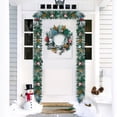 thumbnail image 5 of Huloretions 24 Inch Christmas Wreaths For Front Door,Xmas Village Wreath With Tree And Little House Decorations,Holiday Decor For Home Wall Window Indoor Outdoor, 5 of 6