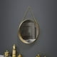 thumbnail image 3 of Espejo de pared redondo dorado, espejo circular de pared para decoración minimalista del hogar. 305 cm, 3 of 8