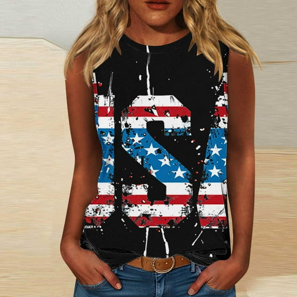 Hoshose Summer Women Patriotic Shirts 4th of July Shirts Independence Day Tops Blouses