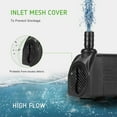 thumbnail image 4 of Submersible Pump, Water Pump With Well Pump With 5ft Power Cord,15W, 4 of 5