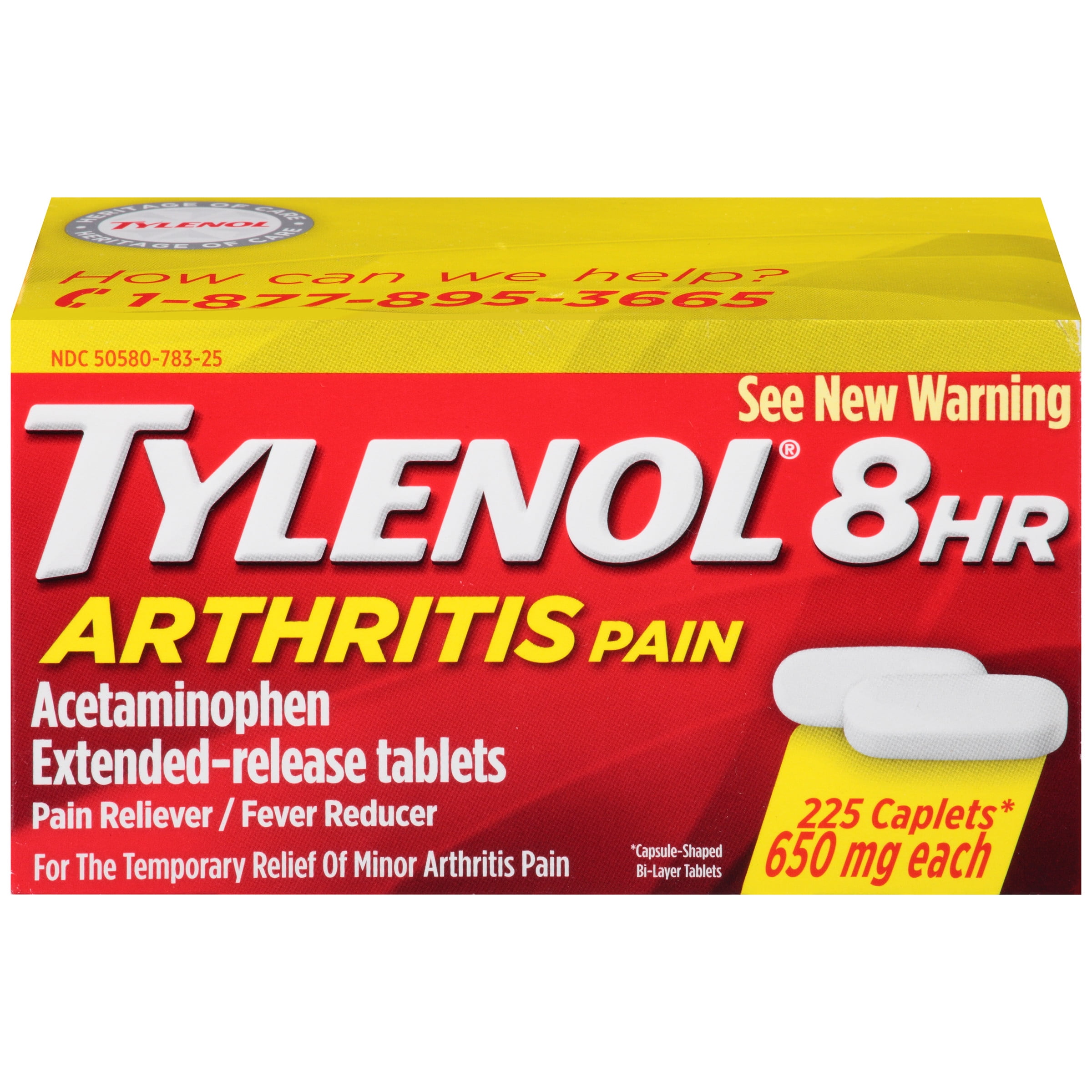 Tylenol 8 HR Arthritis Pain Extended Release Caplets, 650 Mg, 100 Count