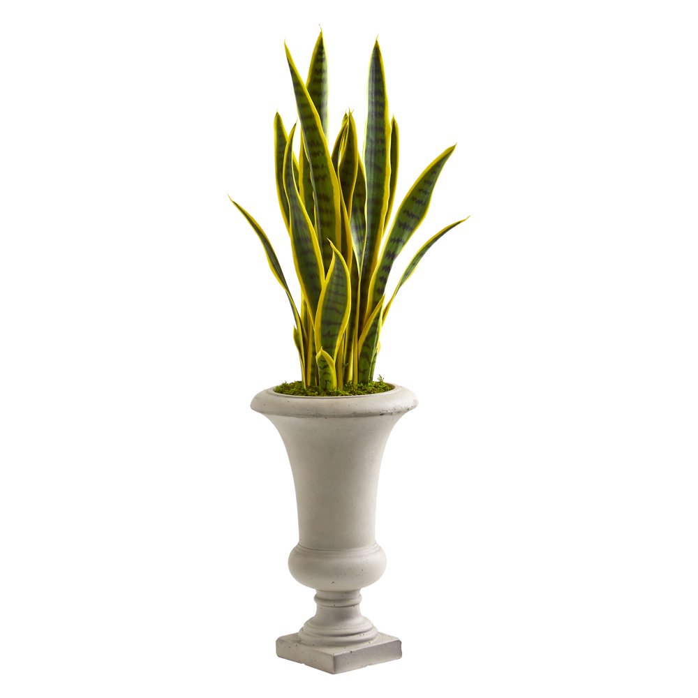 Nearly Natural 3Ft. Sansevieria Artificial Plant in Urn