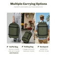 thumbnail image 2 of Hynes Eagle 22-inch Rolling Backpack Convertible Carry On Luggage with 4-Piece Packing Cubes, Army Green & Black, 2 of 13