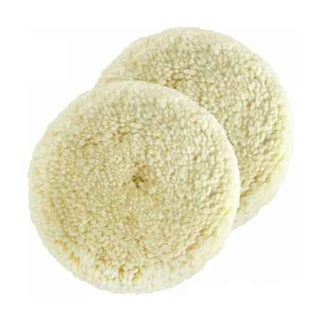 2Pcs Polishing Pads Natural Wool Buffing Pad Kit Polishing Disk For Compound Cutting Car Beauty Body Buffing & Polishing Pads