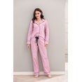 thumbnail image 6 of Richie House Women Cotton Pajamas Set Notch Collar Soft Sleepwear Pjs Button Nightwear RHW2846-E-M, 6 of 7