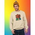thumbnail image 2 of Love For All Colorful Banner Sweatshirt Men -Smartprints Designs, Male Medium, 2 of 4