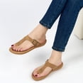 thumbnail image 6 of Ecetana Women's Flip Flops Comfort Dressy Slides Sandals Flat Sandals for Women, 6 of 6