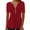 Red, variant on Womens Shirts Pleated Round Neck Button Short Sleeve Summer Tshirts Shirts for Women Multicolor L