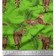 thumbnail image 1 of Soimoi Viscose Chiffon Fabric Leaves & Leopard Animal Print Sewing Fabric Yard 42 Inch Wide, 1 of 1