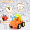 thumbnail image 4 of Construction Push and Go Toy Cars,4PCS Cartoon Friction Power Vehicles for Toddlers 1-3,Truck,Tractor,Educational Toys for Kid Aged 2,Birthday Gifts for 3 4 5 6 Year Old Boys Girls, 4 of 8