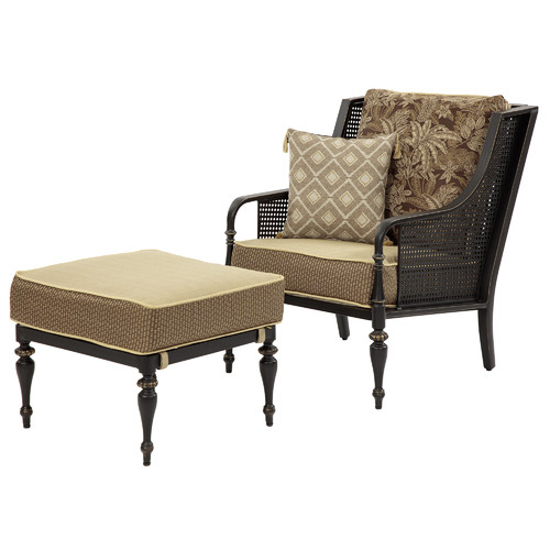 Bombay Outdoors Sherborne Palmetto Chair & Ottoman Set