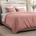 thumbnail image 4 of Bare Home Organic Cotton Duvet Cover Set - 400 Thread Count - Sateen Weave - Twin/Twin XL, Dusty Rose, 2-Pieces, 4 of 10