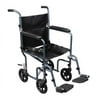 Drive Medical Flyweight Lightweight Transport Wheelchair with Removable Wheels