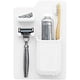 thumbnail image 1 of El Soporte para Cepillo de Dientes y Maquinilla de Afeitar - Blanco - (No contiene objetos) Organizador de Artículos de Tocador de Silicona, Accesorio de Ducha y Baño - Cuenta con Tecnología de Agarre, 1 of 2