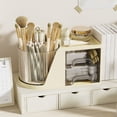 thumbnail image 6 of Desk Organizer with Drawers, Compact Desktop Storage Box for Office Supplies, Multi-Compartment Pen Holder and Stationery Tray for Home Office and Study Areas, 6 of 6