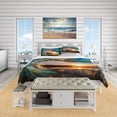 thumbnail image 2 of Designart 'Colored Ocean Waves Falling Down' Coastal Bedding Set - Duvet Cover & Shams, 2 of 4