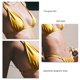 thumbnail image 4 of Traje de baño de bikini de 2 piezas para mujer, correa de espagueti, ropa interior superior, traje de baño elástico y transpirable, traje de baño amarillo M, 4 of 4