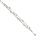 thumbnail image 2 of Sterling Silver Polished Bead Snake Chain Bracelet (7.5 X 6) Made In India qg3344-7.5, 2 of 5
