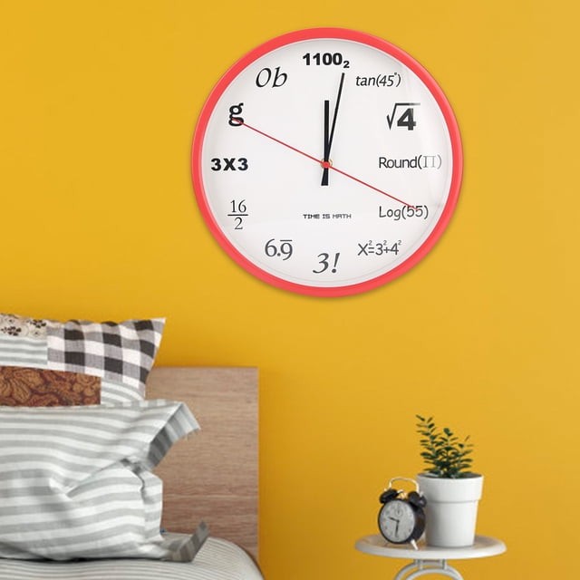 Decoración del hogar, reloj de pared de cuarzo de estilo matemático innovador Reloj de pared diseñado para profesionales