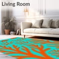 thumbnail image 2 of ODIKA 4'x6' Machine Washable Non-Slip Area Rug, Underwater Marine Life Wave Floor Covering High Traffic Rug, Blue, 712571, 2 of 5