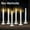 Ivory Base, variant on Flameless Taper Window Candles with Holders LED Candles Holiday Wedding Party Decoration - Gold Base, Pack of 2