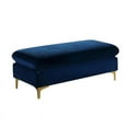thumbnail image 3 of Meridian Furniture Naomi Navy Velvet Ottoman, 3 of 5