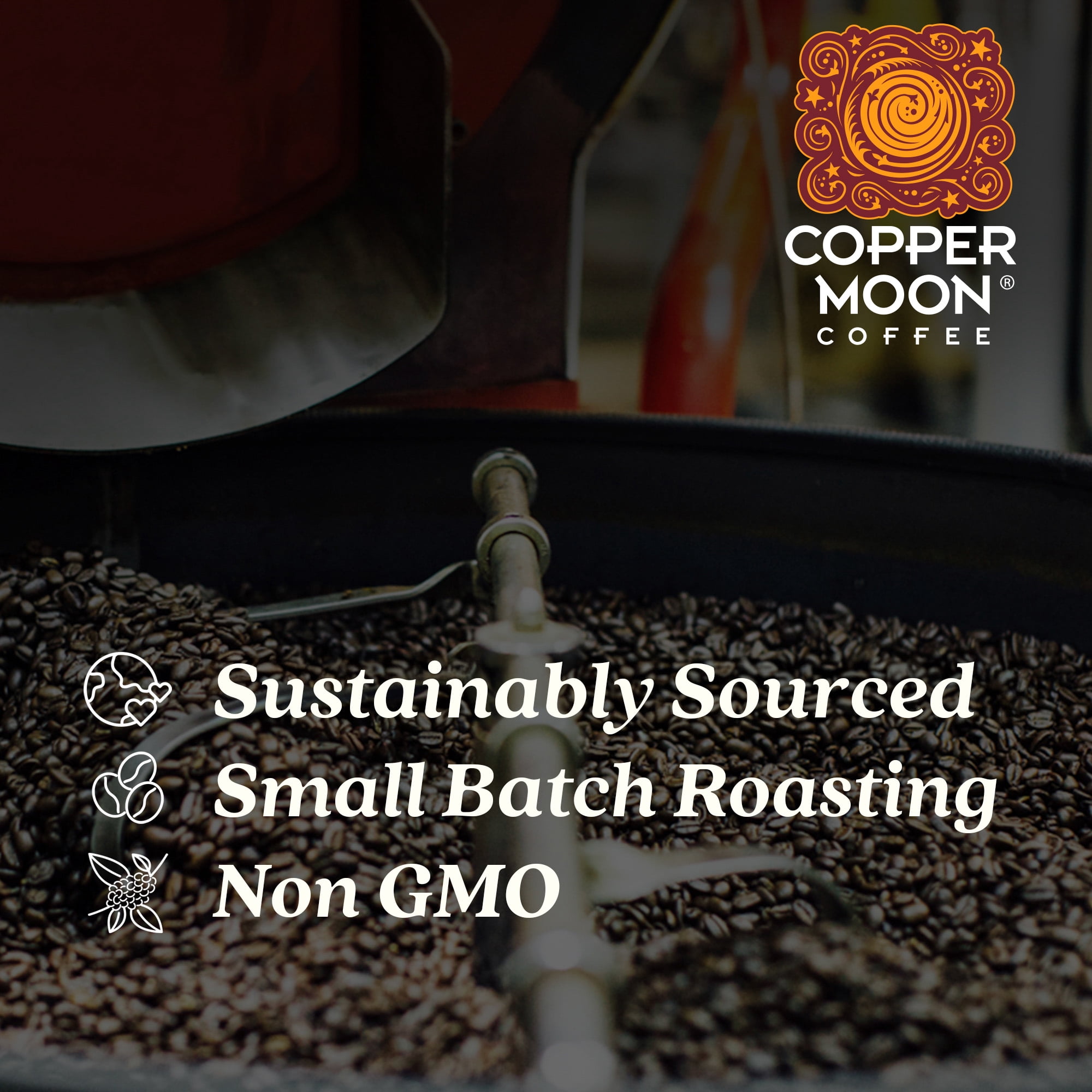 Copper Moon Ground Coffee Flavored Variety Pack, 12 oz ea: Caramel Vanilla, Tropical Coconut, Hawaiian Hazelnut, Southern Pecan, 48 oz